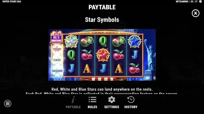 Super Stars USA – tähtisymbolit Hold & Win -pelitilassa